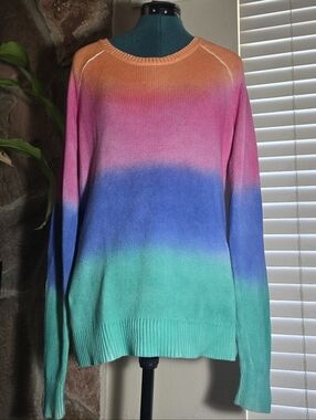 Hot Topic Decora Cotton Ombre Sweater with Side Slit